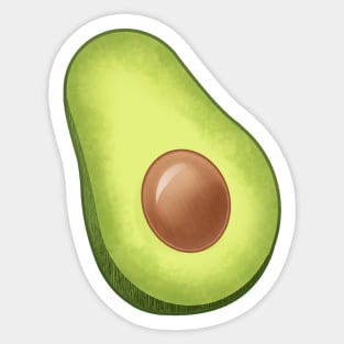 Half Avocado Sticker